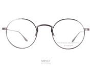 Lunettes Barton Perreira Savant. Petite lunettes ronde  en pure titane. Style rétro, très fines, très discrètes et donc très confortables. 