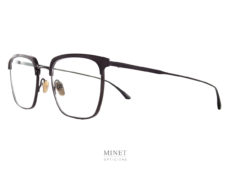 Masunaga Collins. Monture optique hommes en titane. Inspirée des années 50 avec les sourcils surépaissis. Très belles lunettes légères et solides. 