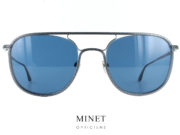 Les Masunaga by Kenzo Bellatrix sont de superbes solaires en titane de forme vintage double pont. la finition des bords est superbe.