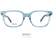 Très belles lunettes optiques pour hommes. Les Christian Dior DiorBlackSuitO S6I ont l'originalité d'avoir la face bleu transparente combinée à des branches de couleur écaille. 