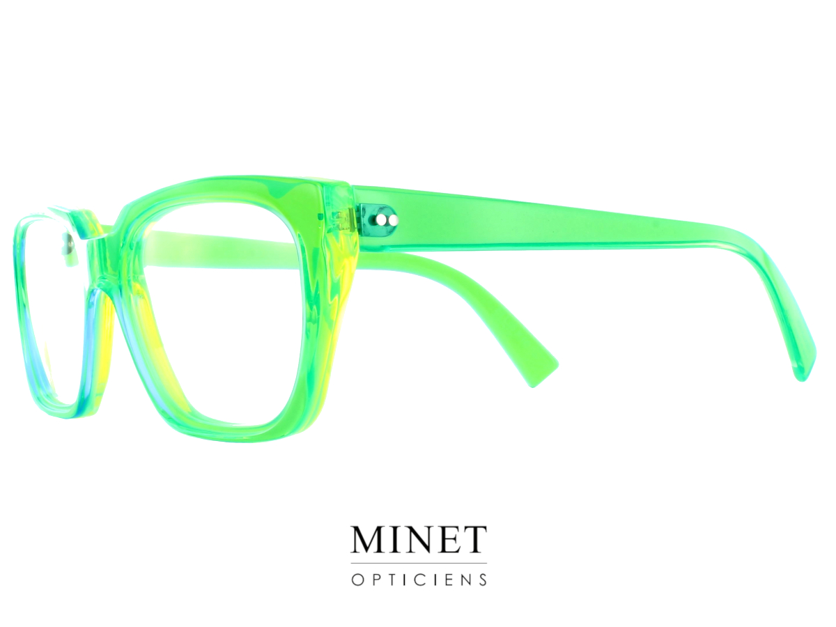 Lunette perles fluo verte