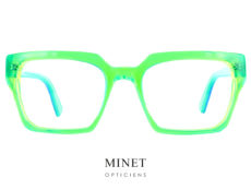 Kirk & Kirk Victor vert pomme. Incroyables lunettes de vues de couleurs vives et complètement transparente. Ces couleurs sont vraiment unique et propres a la marque. 