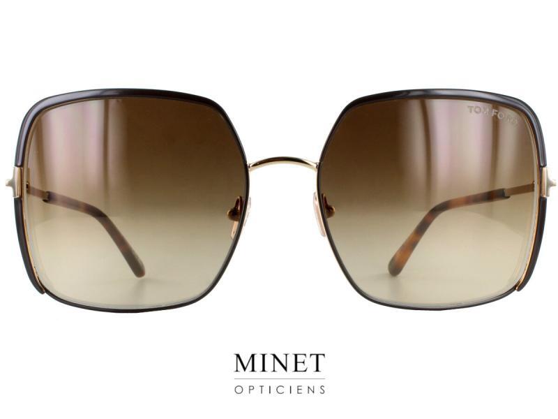 Tom Ford Raphaella TF1006 Grandes lunettes de soleil carré oversized. Lunettes ayant un super style années 70. Soyez cette star de Miami, St Tropez ou du Studio54 qui ont fait la gloire de ces années. Celles que vous admiriez étant petite. Réalisez votre rêve. Devenez celle que vous avez toujours rêver d'être. Grâce, entre autre, à ces superbes lunettes solaires de Tom Fors Raphaella. Rien que le nom de ces lunettes est déjà tout un programme. 